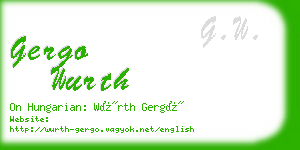 gergo wurth business card